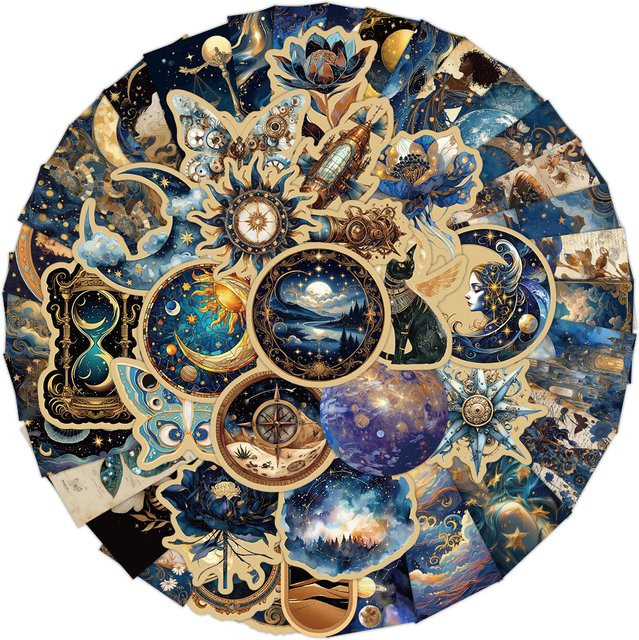 Charile Mysterious Universe Galaxy Aufkleber, Weltraum, Multicolor - Bild 1