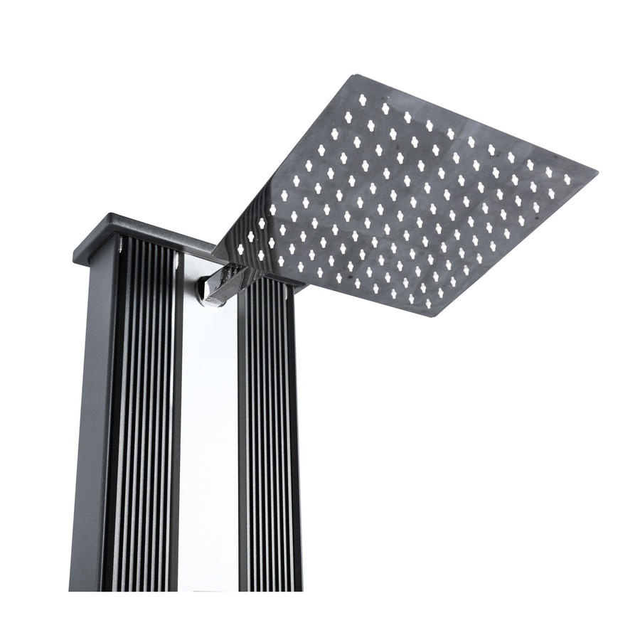 Formidra Hybriddusche Dada Straight Solar-Dusche aus Aluminium, anthrazit/silber, 40 l - Bild 2