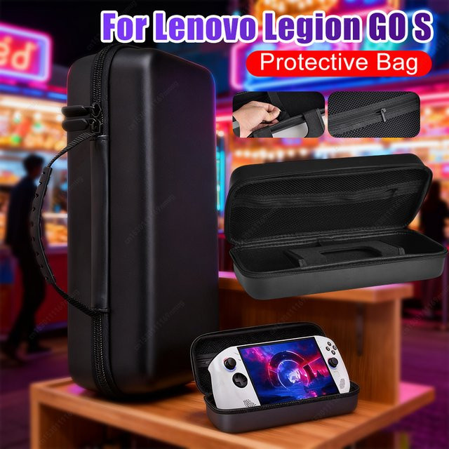 Lenovo Legion Go S EVA-Hartschalen-Tragetasche, wasserdichte und stoßfeste Reise-Aufbewahrungstasche in Schwarz - Bild 1