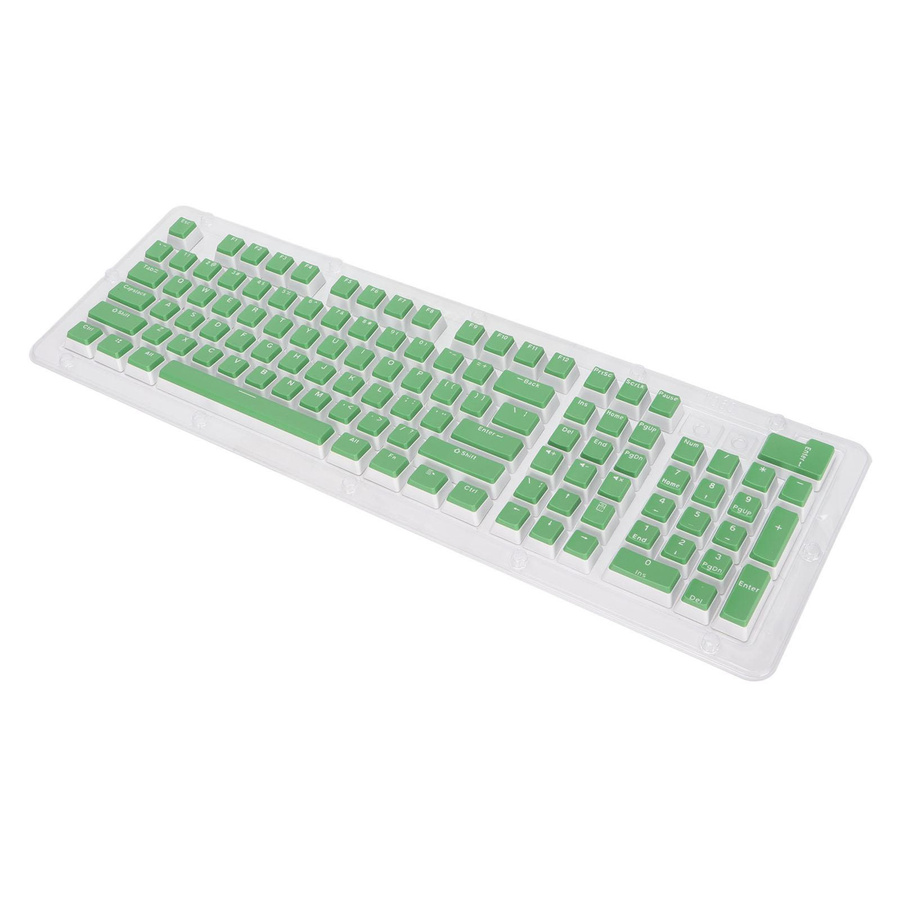 OutsideWorld Tastenkappen Set mit 110 Tasten in Grün, FOS Step OEM Profil, 2-Farben-Spritzguss für Computerzubehör - Bild 2