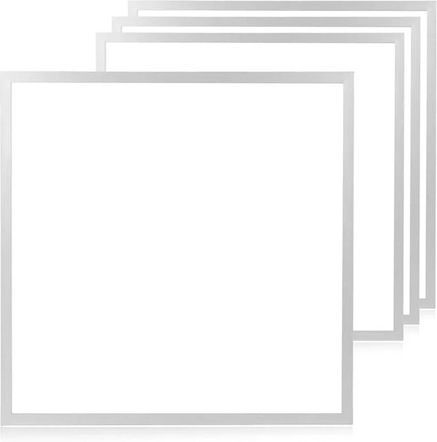 LUXULA 4er-Set LED Panel Einbauleuchte für Rasterdecken, Farbe: Weiß, B/T: 62 x 62 cm, 36W, 3600lm, 4000K Neutralweiß, Backlit Deckenleuchte für Büro und Praxis - Bild 1