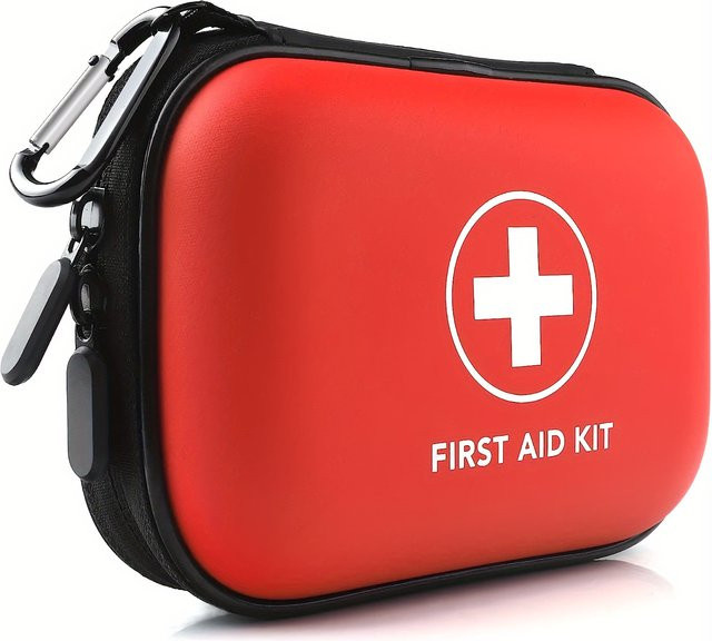 Wasserfester Mini-Erste-Hilfe-Kasten als leere Hartschalen-Box in Rot für Zuhause, Büro, Camping und Auto - Bild 1