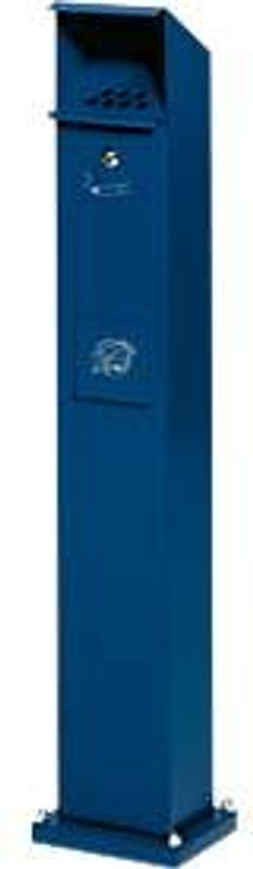 VAR Ascher und Abfallsammler Kombi-Standsäule SG 115 in Enzianblau mit 2 l und 5 l Fassungsvermögen - Bild 2