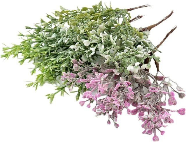 Künstlicher Blumenkranz smr in Lila als Dekorationsmaterial für Hochzeit, Weihnachten und DIY-Geschenke - Bild 1