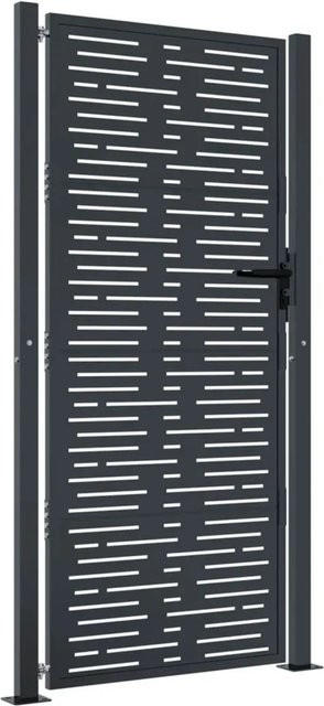 vidaXL Gartentor aus verzinktem Stahl in Anthrazit, B/H: 110 x 180 cm - Bild 1