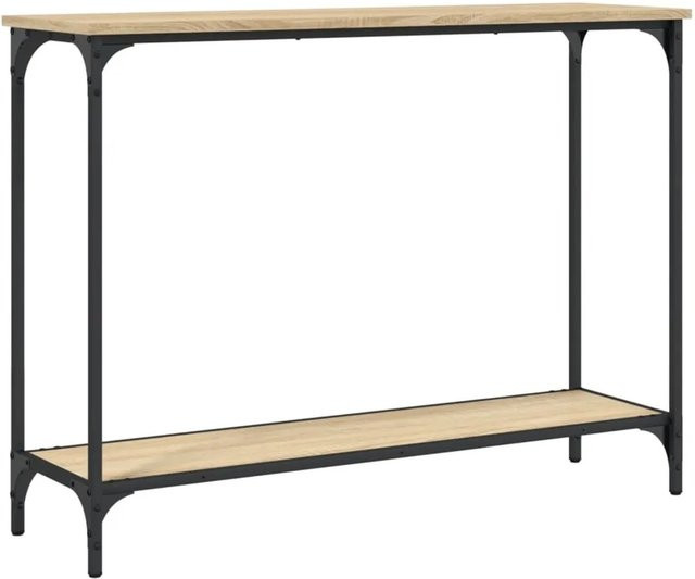 vidaXL Konsolentisch Sonoma-Eiche aus Holzwerkstoff und Metall, B/T/H: 101 x 30,5 x 75 cm - Bild 1