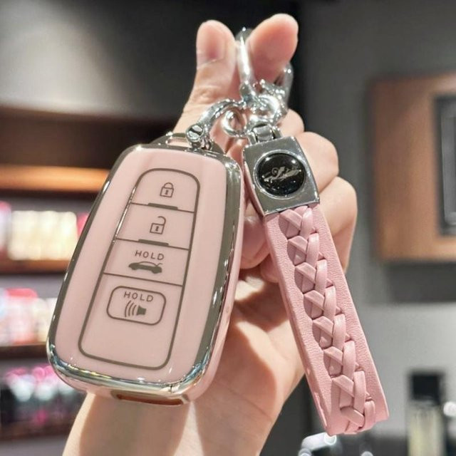 Schlüsselanhängerhülle mit Schlüsselanhänger, Rosa, Kinder - Bild 1