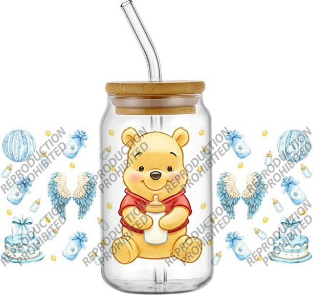 Honey Bear UV DTF Transferaufkleber für Becher, Personalisiertes Hybrid-Design, Multicolour - Bild 1