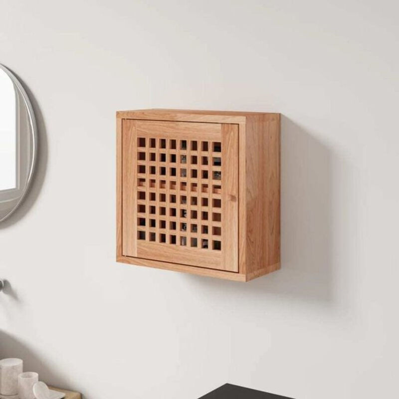 vidaxl Wandschrank aus Massivholz Nussbaum, Braun, B/T/H: 42 x 18 x 42 cm - Bild 1