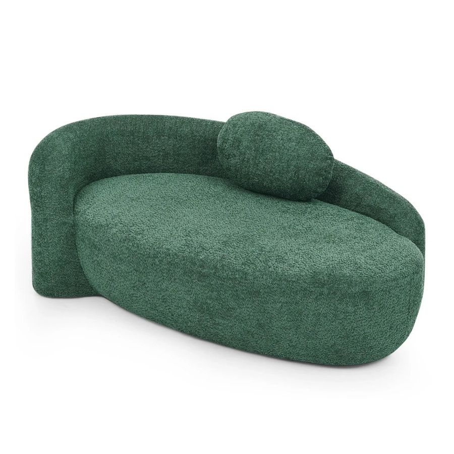 PXloue Stoffsofa in Grün aus Teddyfell und Schaumstoff als Relaxsessel und Bodensessel für dein Wohnzimmer oder Schlafzimmer - Bild 2