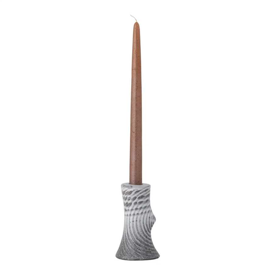 Bloomingville Kerzenhalter Raheem aus Keramik in Grau und Blau im skandinavischen Design, Höhe: 13 cm - Bild 1