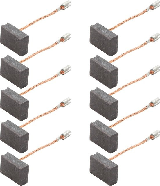 10er Set Kohlebürsten für Bosch GWS 17-125 CIE, Maße: 6 x 11 x 15 mm, Ersatzteil 1607000V37 - Bild 1