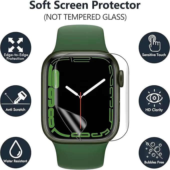 HD Clear Hydrogel Displayschutzfolie für Apple Watch Ultra 1 2 3 49 mm, transparent - Bild 5