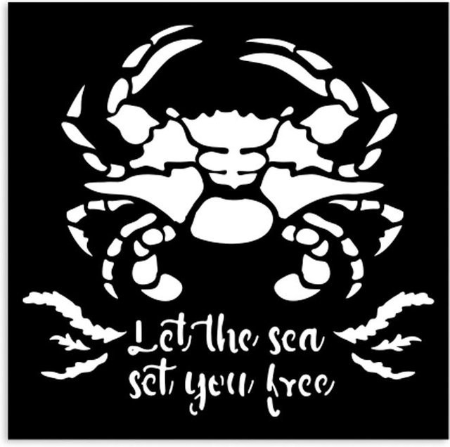 Schablone Silent Sea Crab 12 x 12 cm - Bild 1