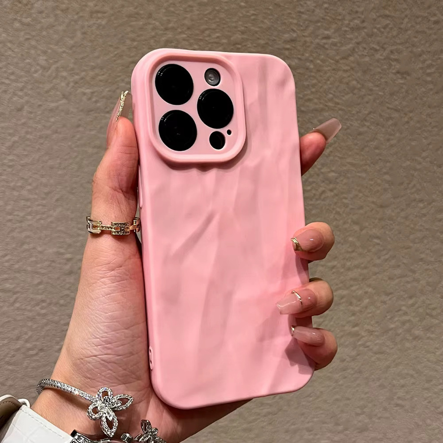 Silikon Handyhülle mit Falten-Design für iPhone 15 14 13 12 11 Pro Max SE X XS XR 8 7 Plus in verschiedenen Farben - Bild 2