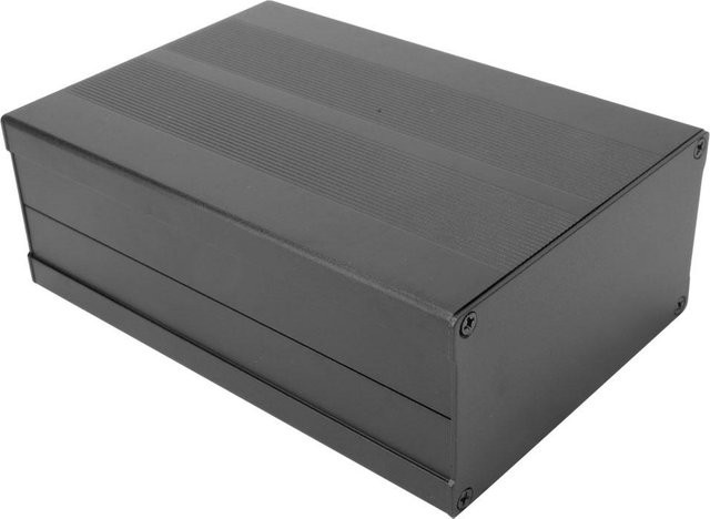 Aluminiumbox Gehäuse für elektronische DIY-Leiterplattenprojekte, Farbe: Schwarz, B/T/H: 106 x 55 x 150 mm - Bild 1