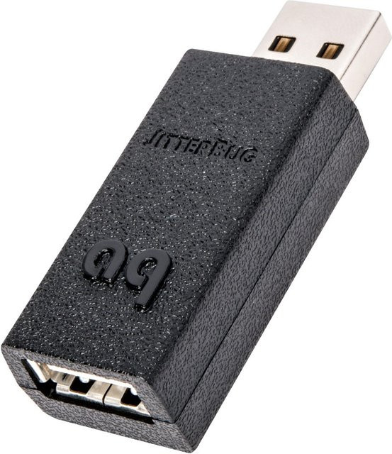 Audioquest JitterBug USB Noise Filter Schwarz mit USB-A und USB-C Anschlüssen - Bild 1