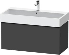 Duravit Waschtischunterschrank D-Neo, wandhängend, Weiß/Grau, 1 Auszug, B: 98,4 cm, T: 44,2 cm - Bild 1
