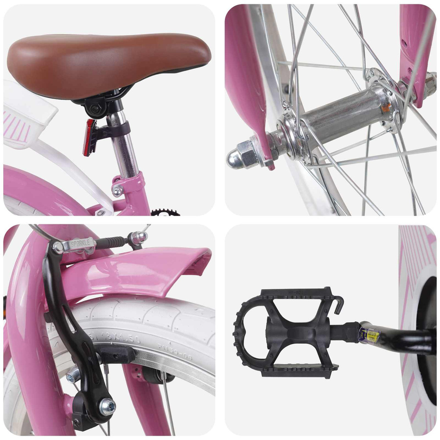 VD Home Furnishing Kinderfahrrad 18 Zoll Hellrosa - Bild 1