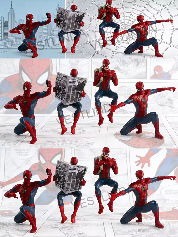 BEAST KINGDOM Spiderman Superhelden-Mini-Figuren, Action-Sammlerstück Statue, 7-9 cm - Bild 7
