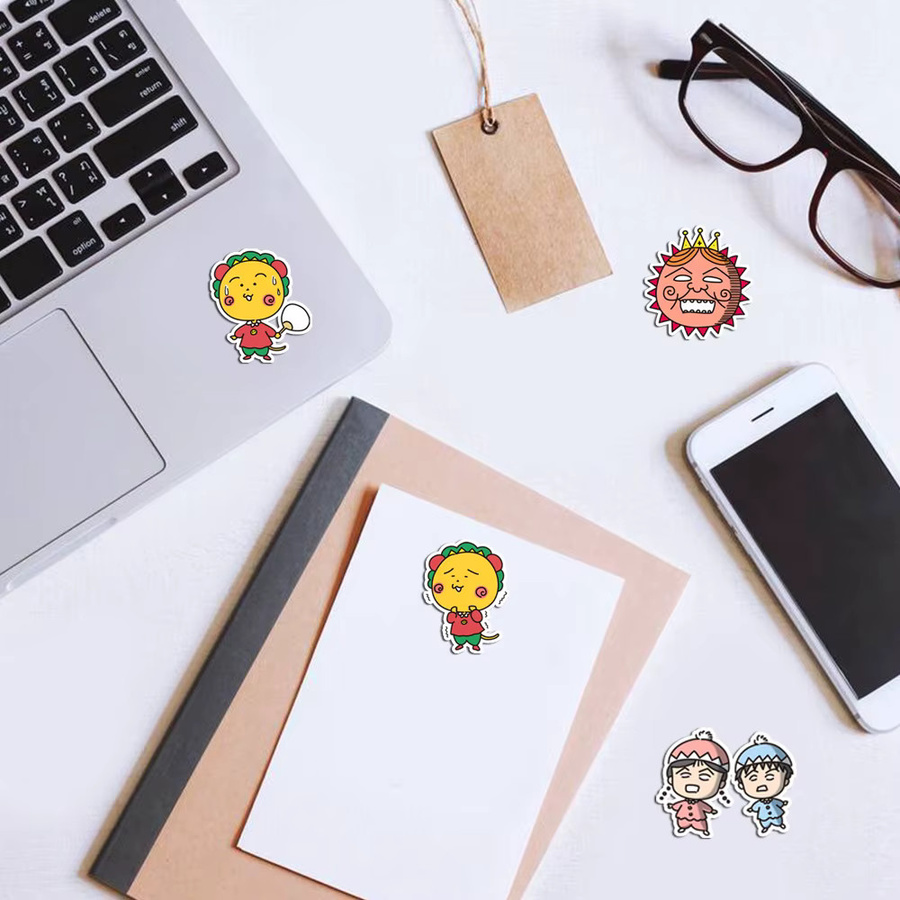40 Chibi Maruko-chan Aufkleber Set, selbstklebend und extra dick, multicolor, für Desktop und Handyhülle - Bild 2