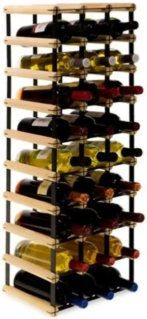 PROREGAL Modulares Weinregal Vinotega aus massivem Kiefernholz in Natur, H x B x T: 92,5 x 32,5 x 24,5 cm - Bild 1
