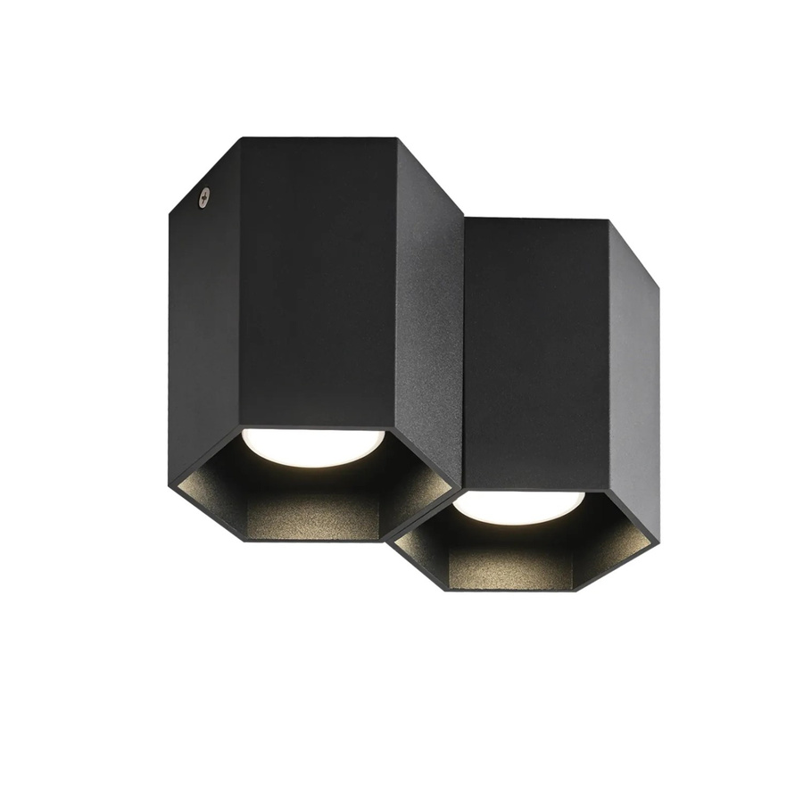 NETTLIFE Deckenstrahler aus Metall in Schwarz mit GU10 Fassung für ein modernes Design - Bild 2