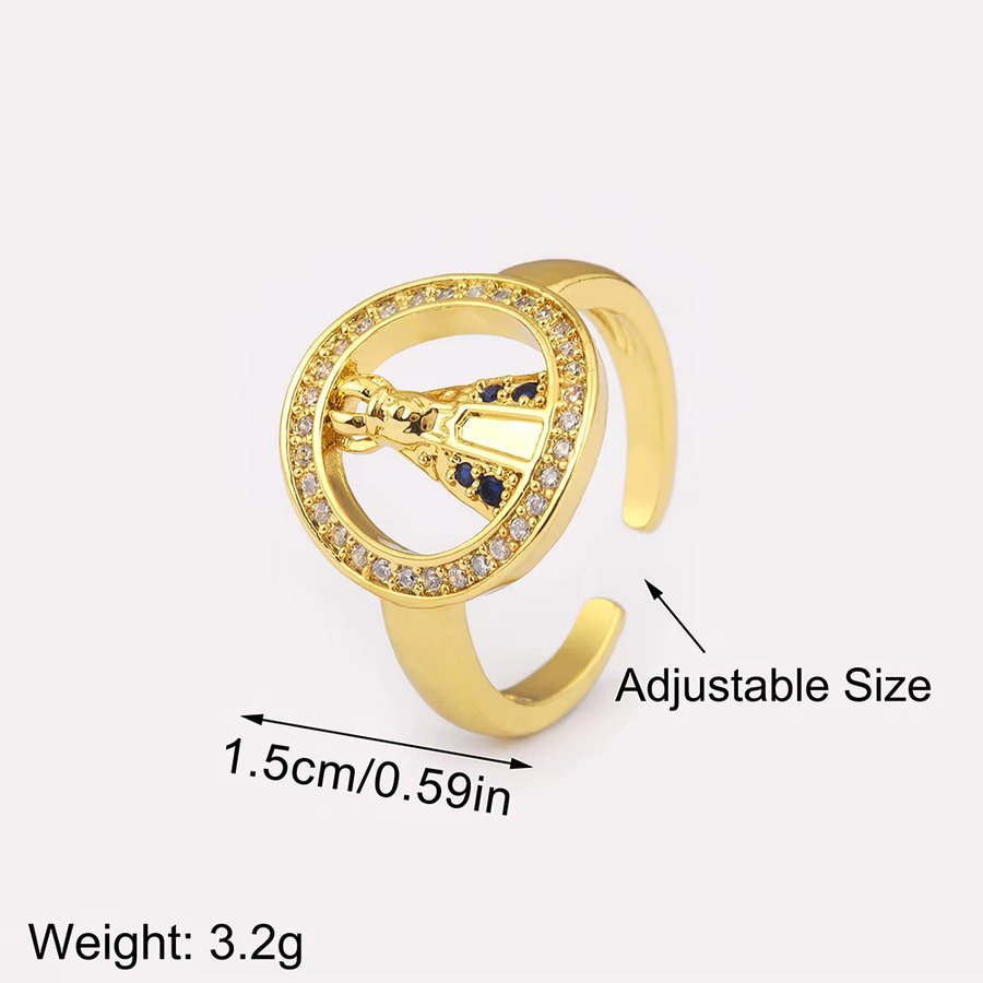 Nidin Ringe, Kupfer, Zirkonia, Unisex - Bild 2