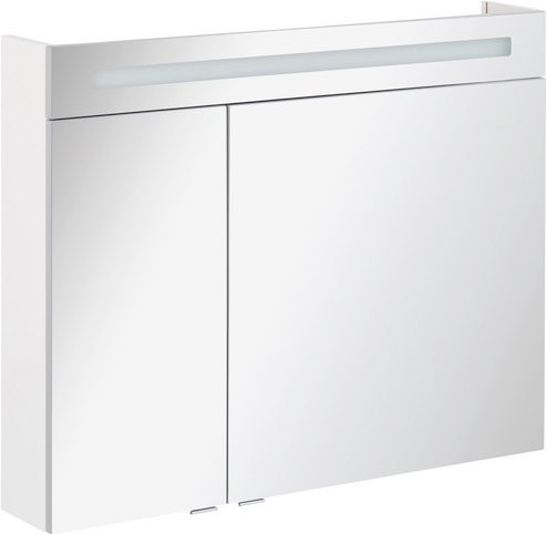 Fackelmann Spiegelschrank B.clever für dein Badezimmer in Weiß Matt mit Softclose-Türen, integrierter LED-Beleuchtung und Steckdose, B/H/T: 90 x 71 x 15,8 cm - Bild 2
