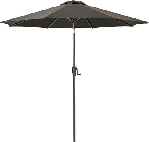 SIENA GARDEN Mittelstockschirm FAGUS Autotilt in Anthrazit Grau mit Durchmesser: 250 cm - Bild 1