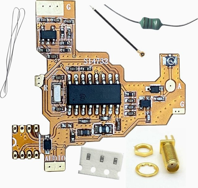 Quansheng Modifikationsmodul FULL-SI4732 Chip und Quarzoszillator-Komponenten für UV-K5 und UV-K6 PLUS FPC-Version in Orange - Bild 1