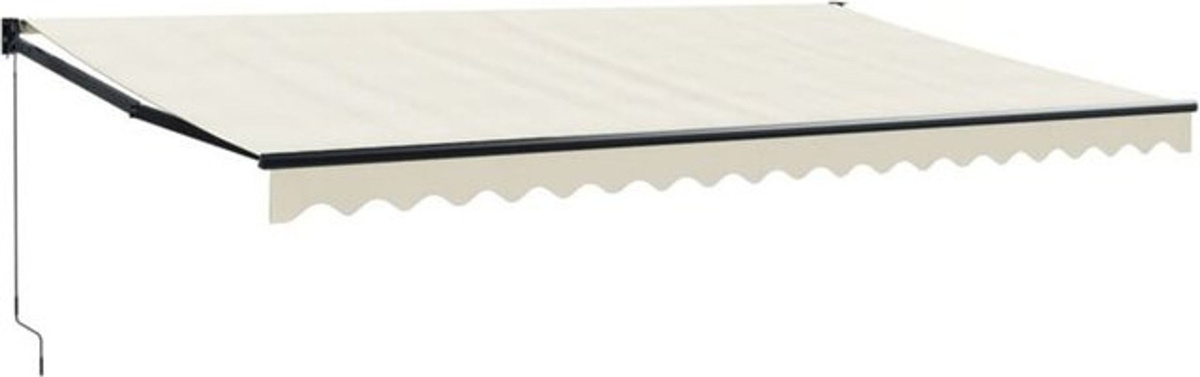 Einziehbare Markise von vidaxl aus Aluminium und Stoff in Creme/Beige B x H: 5 x 3 m - Bild 1