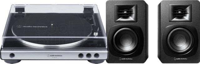 Audio-Technica Set aus AT-LP60XUSBGM Plattenspieler mit USB-Anschluss und ATH-SP3X On-Ear Kopfhörern in Schwarz - Bild 1