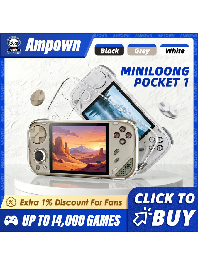 MINILOONG POCKET 1 Handheld-Spielkonsole mit 4 Zoll IPS-Bildschirm, White, Open-Source-System LOONG OS - Bild 7