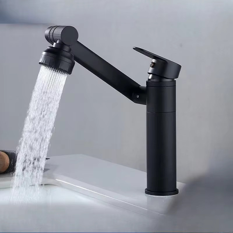 ZEXEF Schwenkbarer Badezimmer-Wasserhahn mit 1080 Grad Rotation für das Waschbecken, Mischbatterie mit Spritzbelüfter zur Deckmontage - Bild 1