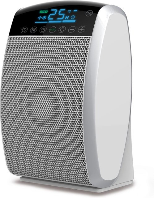 Fakir Prestige HL 300 Keramik-Heizlüfter in Hochglanzweiß/Silber mit Timer und Überhitzungsschutz - Bild 1