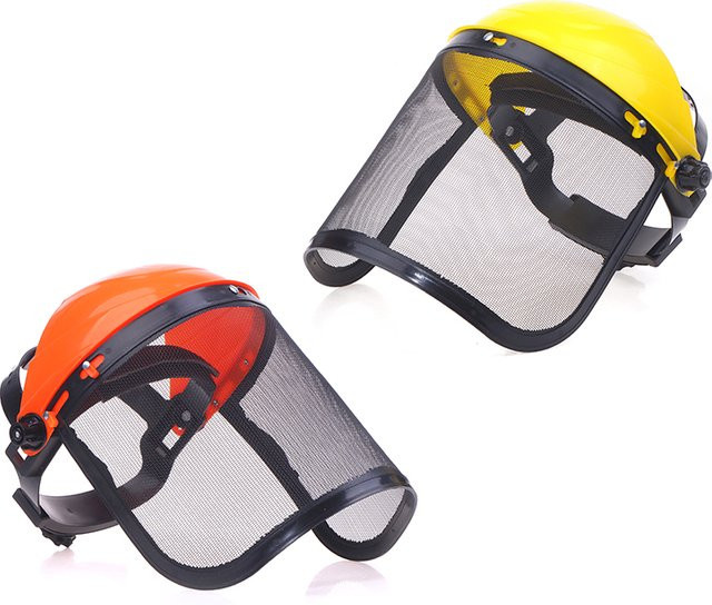 Garten Rasentrimmer Schutzhelm mit Full Face Mesh Schutzmaske in Multicolour - Bild 1