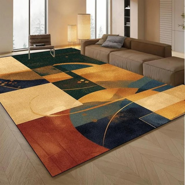 Lodestar Moderner Wohnzimmerteppich mit abstraktem geometrischem Design, bunt, Polyester, B x T: 120 x 160 cm - Bild 1