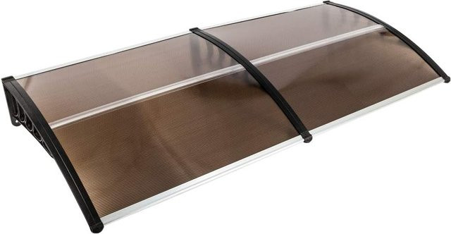 XXL Design-Vordach aus Polycarbonat in Anthrazit, Breite: 200 cm, Tiefe: 100 cm - Bild 1