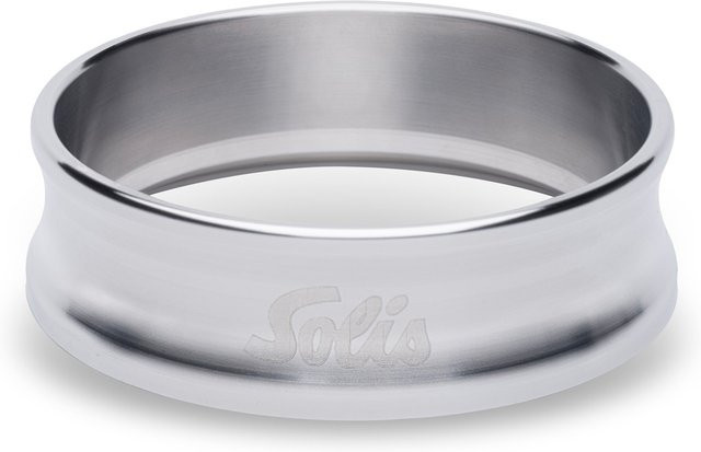 Solis Dosierring für 54mm Siebträger aus Edelstahl in Silber für sauberes Tampen - Bild 1