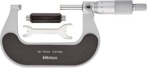 Mitutoyo Bügelmessschraube mit thermischer Isolierung in Silber, Messbereich 50-75mm - Bild 1