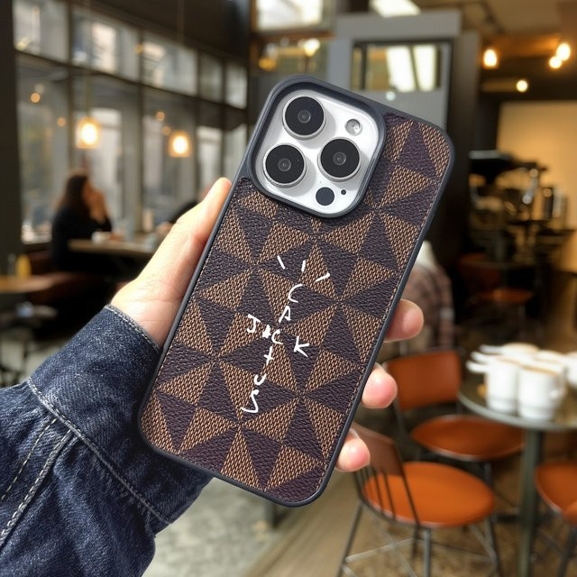 VNTK Klassische Leder-Handyhülle für iPhone 17 16 15 14 Plus 13 12 11 Pro Max im Luxus-Streetwear-Design - Bild 1