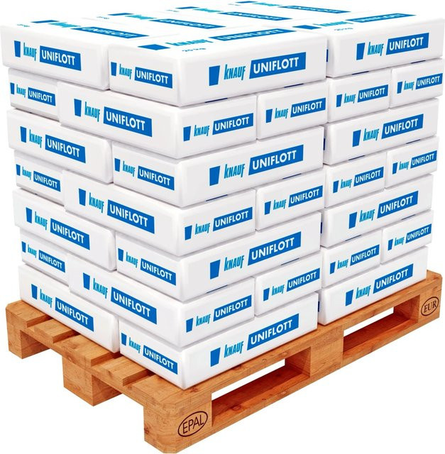 Knauf Uniflott Spachtelmasse Gips Weiß 1050 kg (42 x 25 kg) - Bild 1