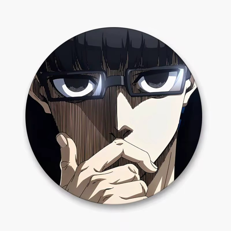 Mesuca Brosche, Anime Jinpachi Ego, Emaille-Pin, Rund - Bild 7