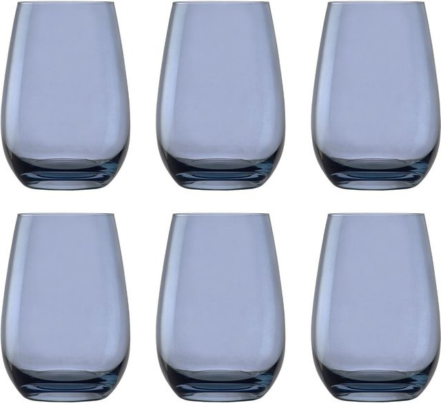 6er-Set farbige Trinkgläser ELEMENTS von ich-zapfe in Blaugrau, 465 ml pro Glas - Bild 1