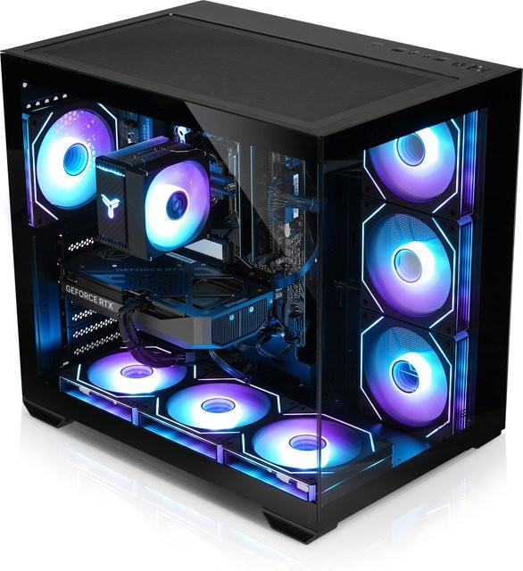 Kiebel Gaming PC Panorama V in Schwarz mit AMD Ryzen 9 5950X, 16GB DDR4, NVIDIA RTX 5060 8 GB, 1TB SSD und Windows 11 - Bild 1