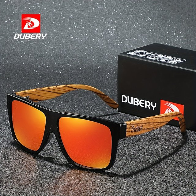 DUBERY 240 Sonnenbrille, Vollrand, Holz, square, polarisiert, Unisex, schwarz - Bild 1