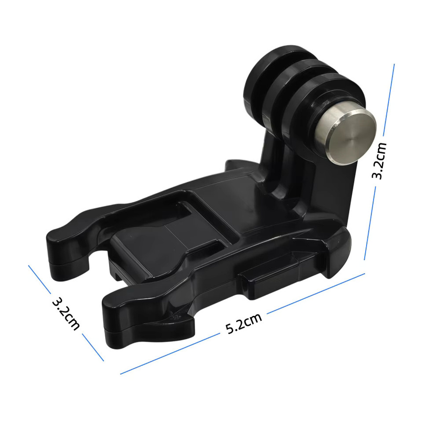 Schnellverschluss-L-Basishalterung mit Anti-Drop-Stecker in Schwarz für GoPro Hero 13 12 11 10, DJI OSMO Action 6 5 Pro und Insta360 X5 X4 Action Cameras - Bild 2