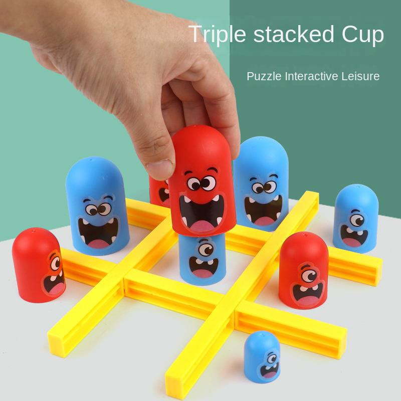 Yiran Bag Tic Tac Toe Big Eat Small Gobble Brettspiel Strategiespiel ab 3 Jahren - Bild 2
