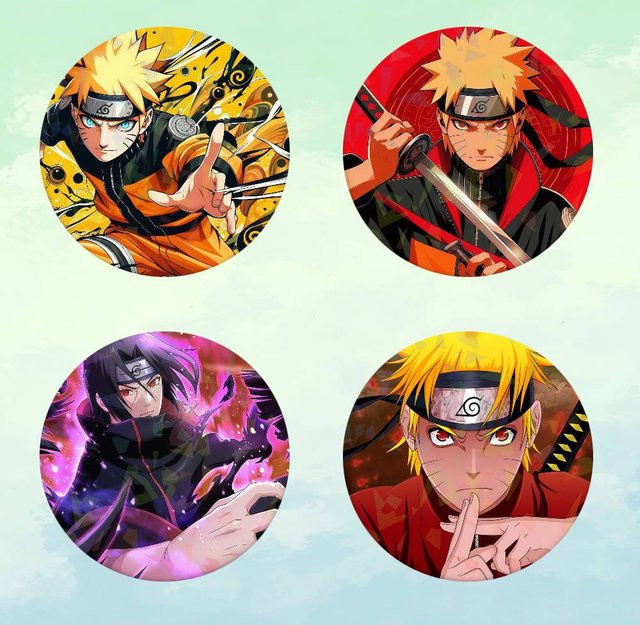 Naruto Button-Pin, Metall, Abzeichen - Bild 1